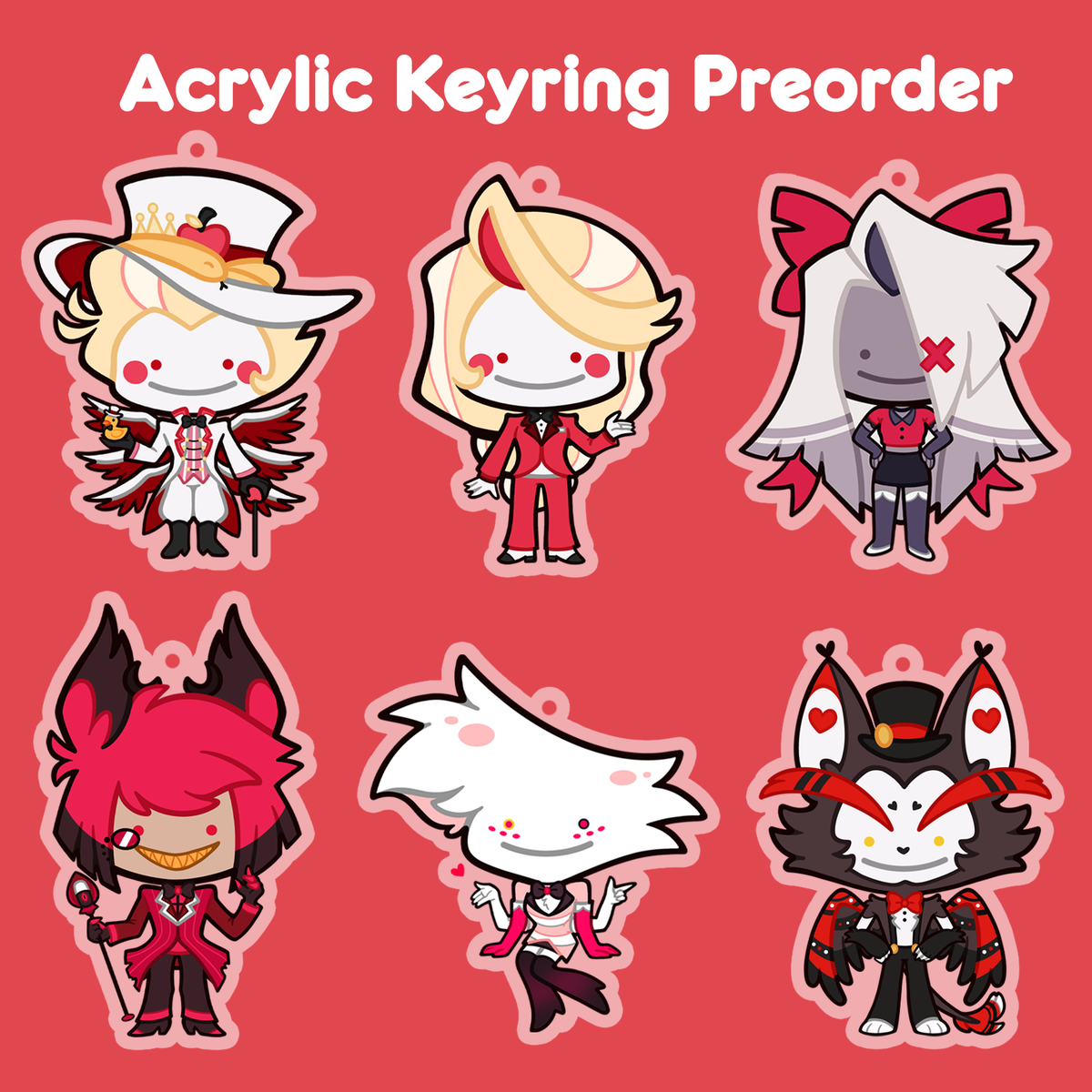 Hazbin Hotel Acrylic Keychains Magicalmaidens