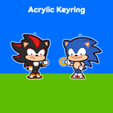 Sonic and Shadow Acrylic Keychain
