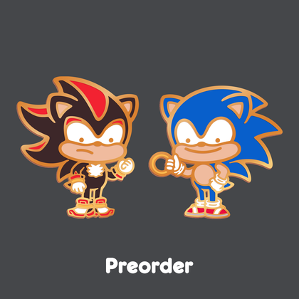[PREORDER] Sonic & Shadow Enamel Pins