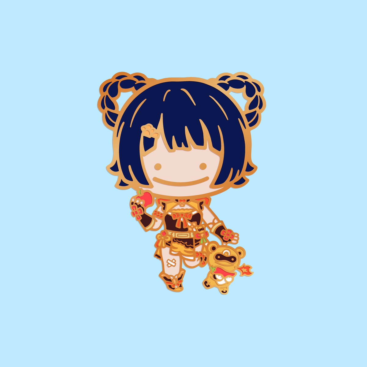 Genshin Impact- Xiangling Enamel Pin – magicalmaidens