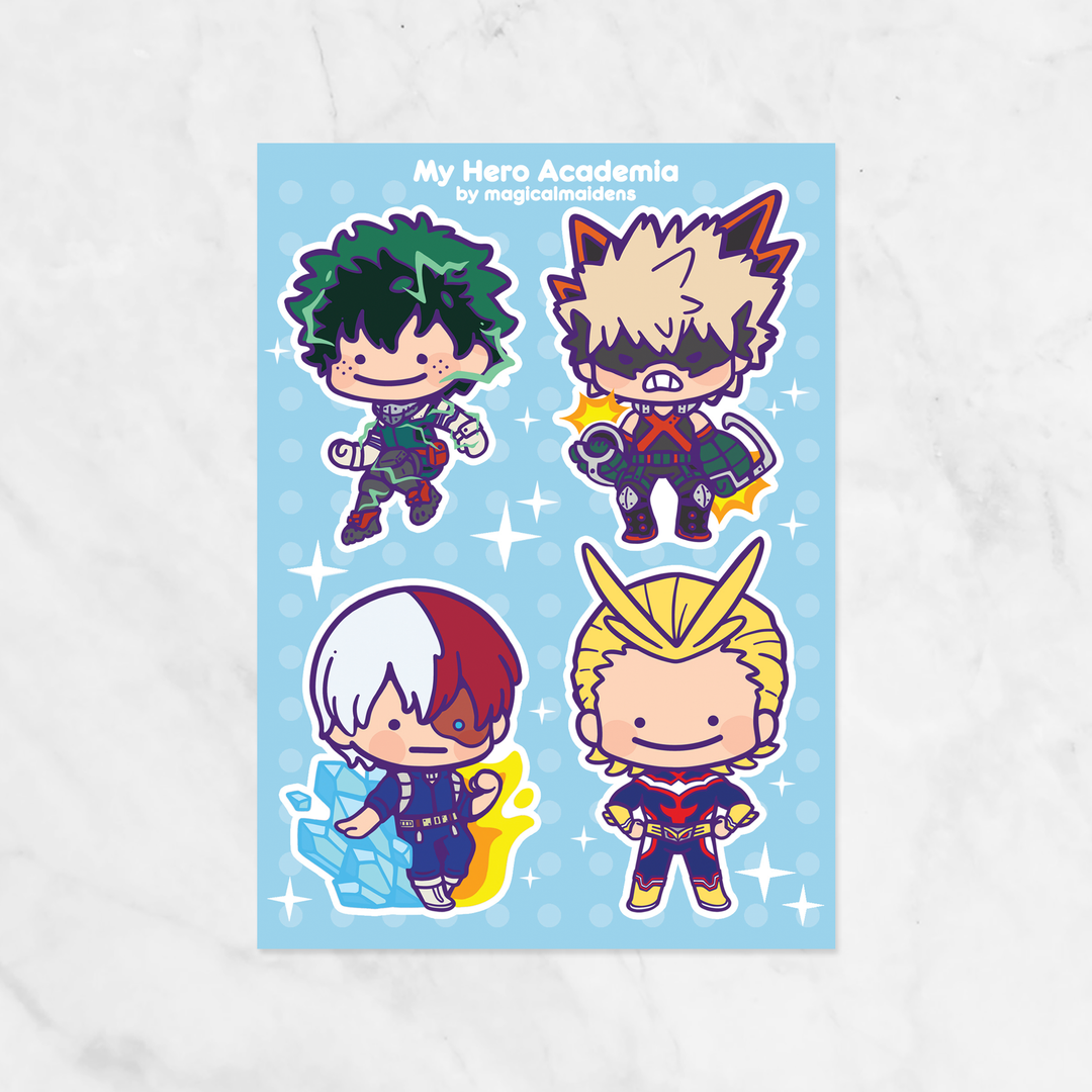 Mha Sticker Color MHA Sticker Sheets – magicalmaidens