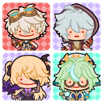 [PREORDER] Genshin Impact Coasters (Travellers + Mondstadt)